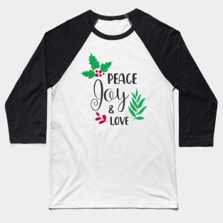 Christmas badges with lovely hand drawn elements and quotes Baseball T-Shirt